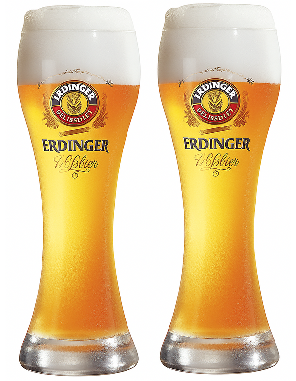 Vasos de cerveza Erdinger Weizen - 500 ml - 2 piezas