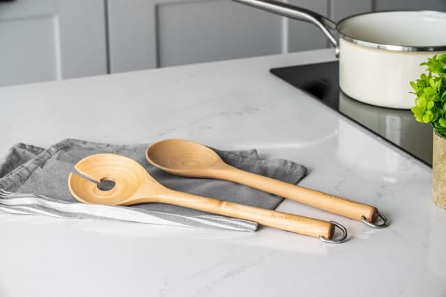 Cubiertos para ensalada Core Madera de abedul 2 piezas 33 cm