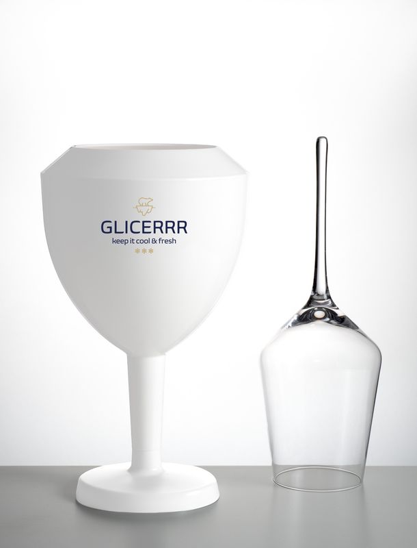 Set enfriador y soporte para copa de vino GLICERRR + copa