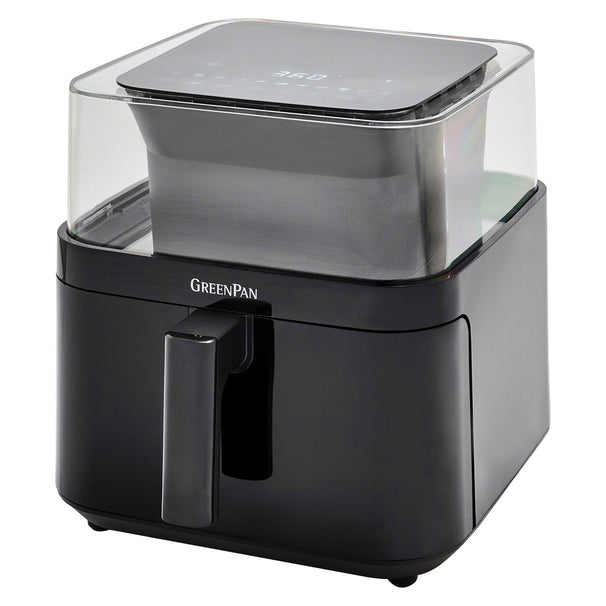 GreenPan Freidora de aire Vision XXL con ventana - Negra - 7 litros
