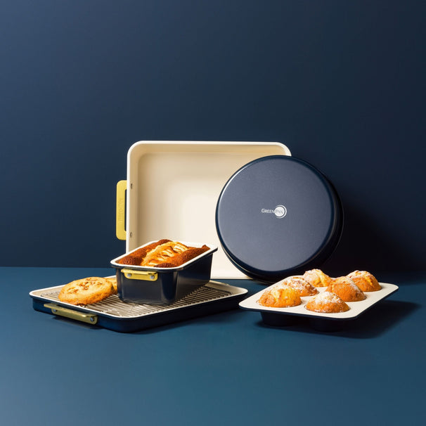 GreenPan Set de repostería Padova Reserve Oxford Blue 6 piezas - revestimiento antiadherente cerámico