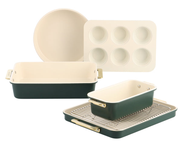 GreenPan Set de repostería Padova Reserve Pine Green 6 piezas - revestimiento antiadherente cerámico