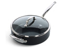 GreenPan Salteadora con tapa Barcelona Pro Negra ø 28 cm / 4,6 litros - revestimiento antiadherente cerámico