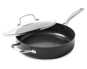 GreenPan Salteadora con tapa Copenhagen Negra ø 28 cm / 4,3 litros - revestimiento antiadherente cerámico