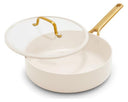 GreenPan Salteadora con tapa Padova Reserve Pro 2.0 Cream ø 26 cm - revestimiento antiadherente cerámico