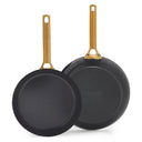 GreenPan Juego de sartenes Padova Reserve Black 2 piezas - Sartén ø 20 & 26 cm - revestimiento antiadherente cerámico