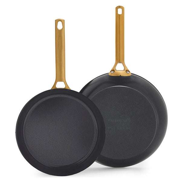 GreenPan Juego de sartenes Padova Reserve Black 2 piezas - Sartén ø 20 & 26 cm - revestimiento antiadherente cerámico