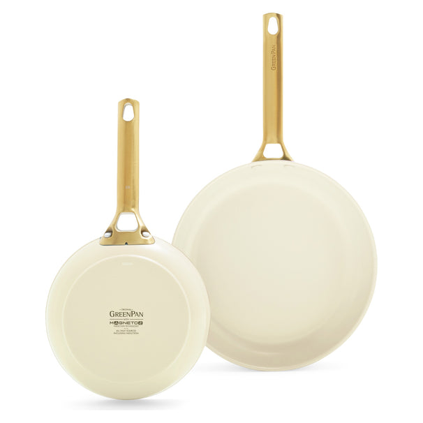 GreenPan Juego de sartenes Padova Reserve Cream White 2 piezas - Sartén ø 20 & 26 cm - revestimiento antiadherente cerámico