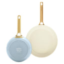 GreenPan Juego de sartenes Padova Reserve Light Blue 2 piezas - Sartén ø 20 & 26 cm - revestimiento antiadherente cerámico