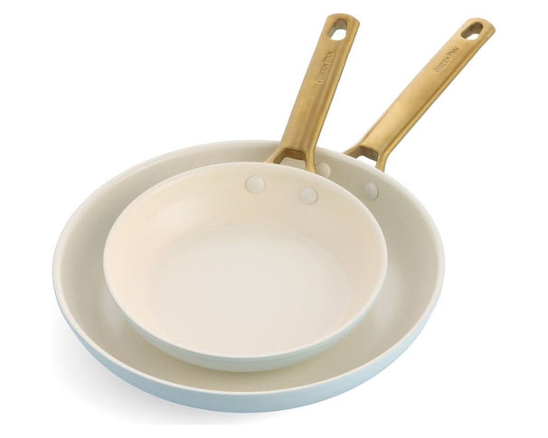 GreenPan Juego de sartenes Padova Reserve Light Blue 2 piezas - Sartén ø 20 & 26 cm - revestimiento antiadherente cerámico