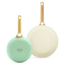 GreenPan Juego de sartenes Padova Reserve Mint Green 2 piezas - Sartén ø 20 & 26 cm - revestimiento antiadherente cerámico