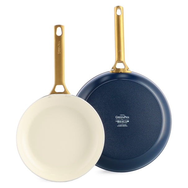 GreenPan Juego de sartenes Padova Reserve Oxford Blue 2 piezas - Sartén ø 20 & 26 cm - revestimiento antiadherente cerámico