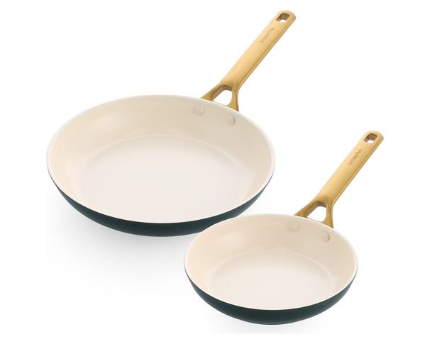 GreenPan Juego de sartenes Padova Reserve Pro 2.0 Pine Green 2 piezas - Sartén ø 20 & 26 cm - revestimiento antiadherente cerámico