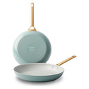 GreenPan Juego de sartenes Padova Reserve Smokey Blue 2 piezas - Sartén ø 26 & 30 cm - revestimiento antiadherente cerámico