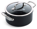 GreenPan Olla Barcelona Pro Negra ø 20 cm / 3,1 litros - revestimiento antiadherente cerámico