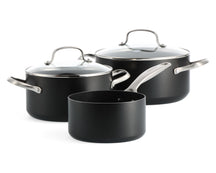 GreenPan Pannenset Copenhagen Zwart 3-delig - Steelpan ø 16 cm, Kookpan ø 18 & 20 cm