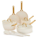 GreenPan Batería de cocina Padova Reserve Pro 2.0 Cream 5 piezas - Olla ø 24 cm, Cazo ø 18 cm, Sartén ø 20, 28 cm & Salteadora ø 24 cm - revestimiento antiadherente cerámico