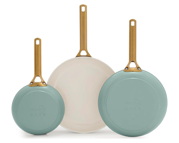 GreenPan Juego de sartenes Padova Reserve Pro 2.0 Green 3 piezas - Sartén ø 20, 24 & 28 cm - revestimiento antiadherente cerámico