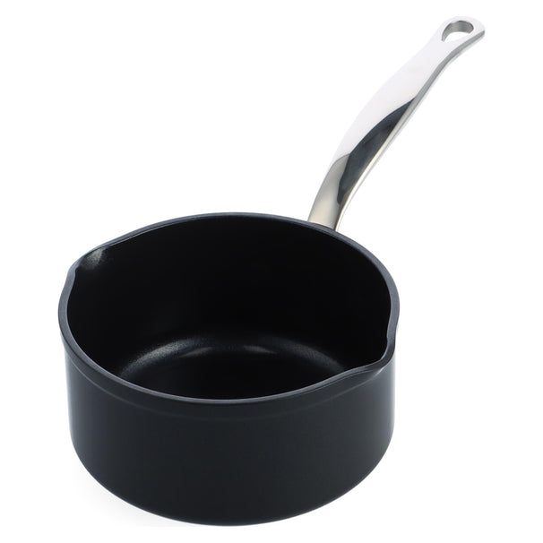 GreenPan Cazo con 2 vertedores Barcelona Pro Negro ø 16 cm / 1,6 litros - revestimiento antiadherente cerámico