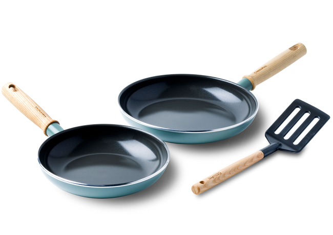 Juego de Sartenes GreenPan con espátula - Mayflower - ø 20 & 24 cm - recubrimiento cerámico antiadherente