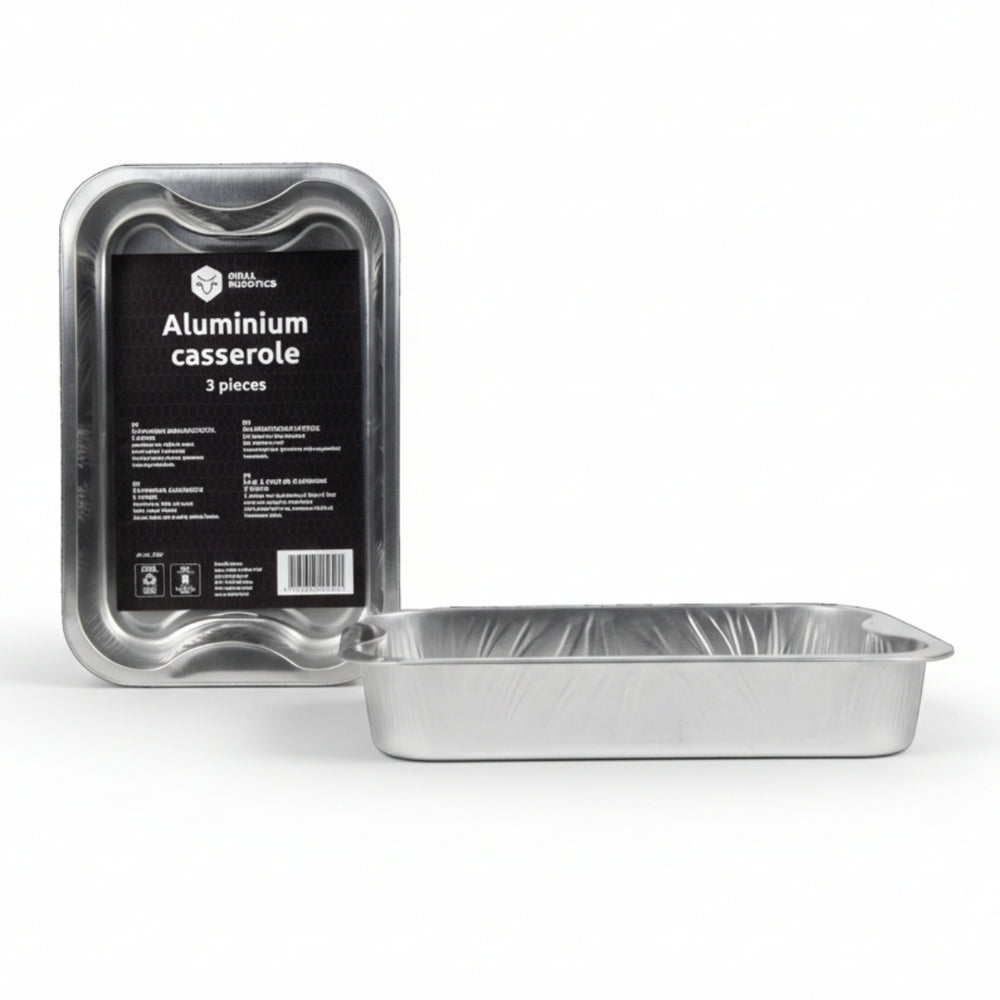 Bandejas de aluminio para barbacoa Cookinglife Grill / Bandeja para parrilla BBQ - 30 x 20 cm - 9 unidades