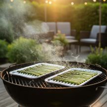 Bandejas de aluminio para barbacoa Cookinglife Grill / Bandeja para parrilla BBQ / Bandeja para grill 28 x 23 cm - 15 unidades