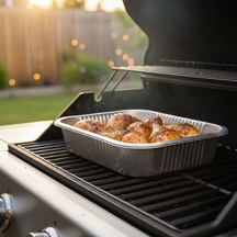 Cookinglife Grill Bandejas de Aluminio para BBQ / Bandeja para Parrilla BBQ - 22 x 15 cm - 15 unidades