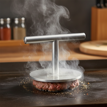 Cookinglife Grill Kit para Smashburger / Prensa para Smashburger, espátula para BBQ y salero para condimentos