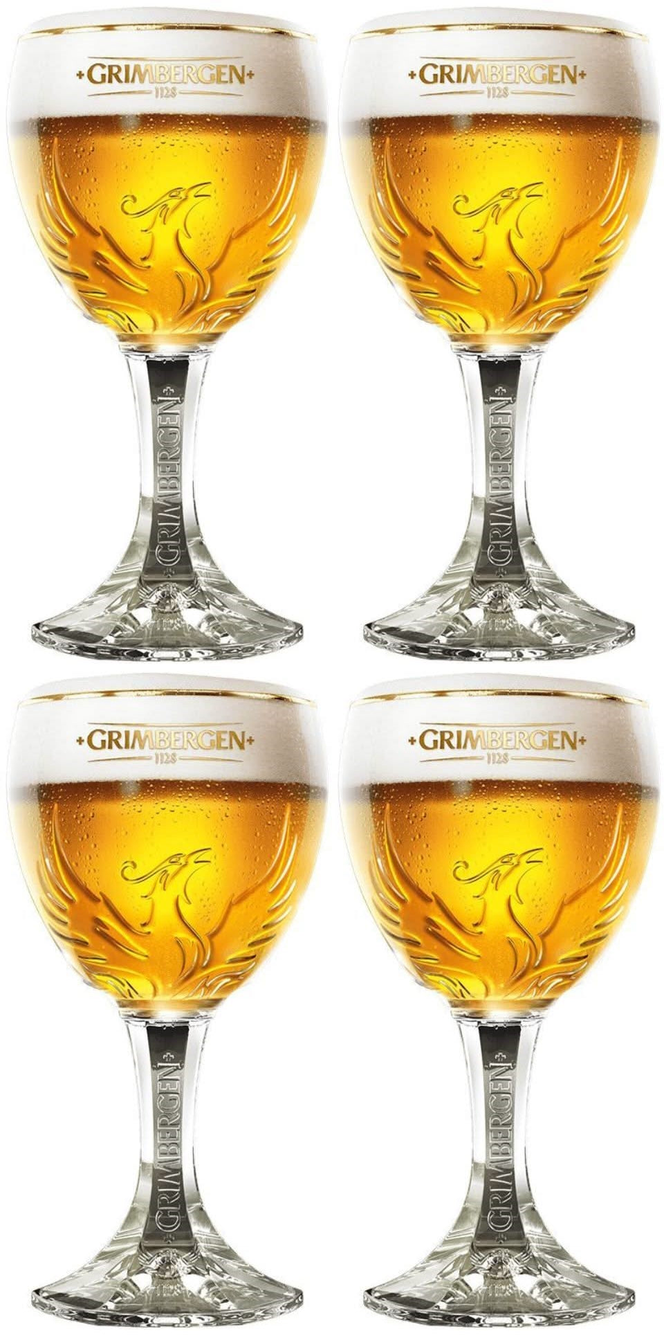 Grimbergen Vasos de cerveza 330 ml - 4 unidades