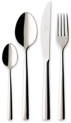 Villeroy & Boch Juego de cubiertos Piemont - Acero inoxidable 18/10 - 4 piezas / 1 persona