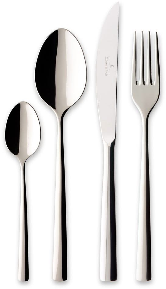 Villeroy & Boch Juego de cubiertos Piemont - Acero inoxidable 18/10 - 4 piezas / 1 persona