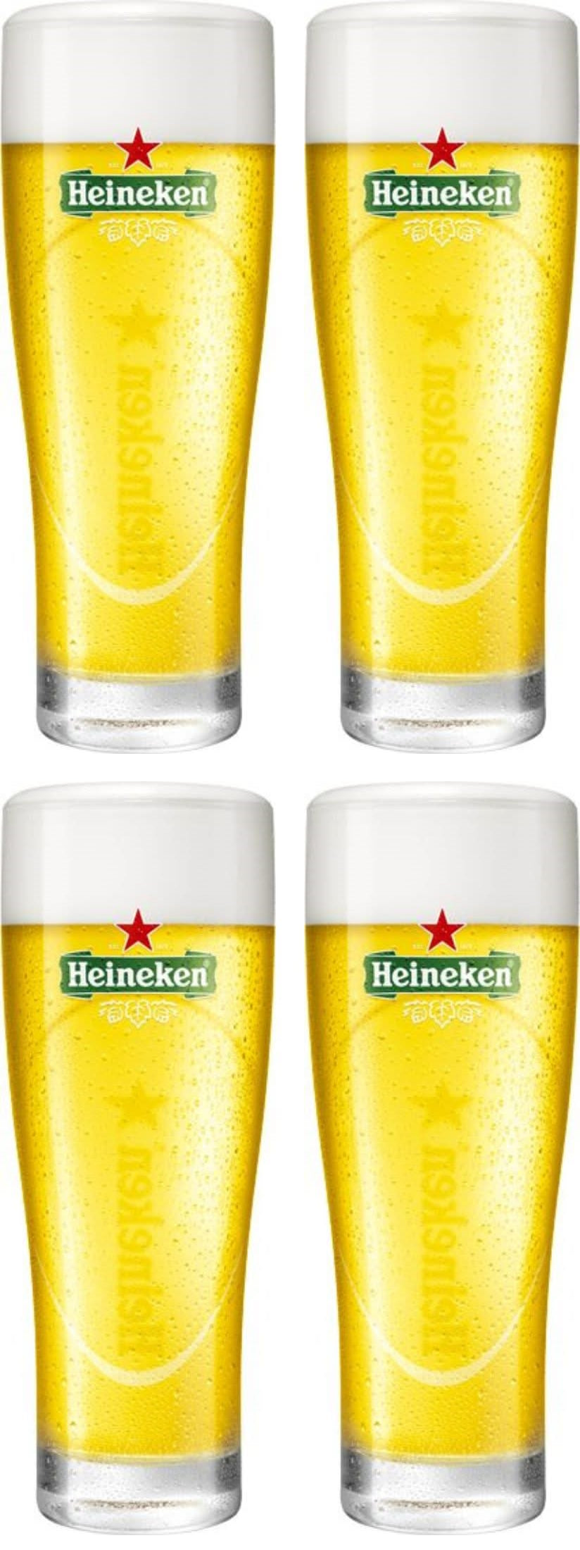 Heineken Vasos de cerveza Ellipse 250 ml - 4 unidades