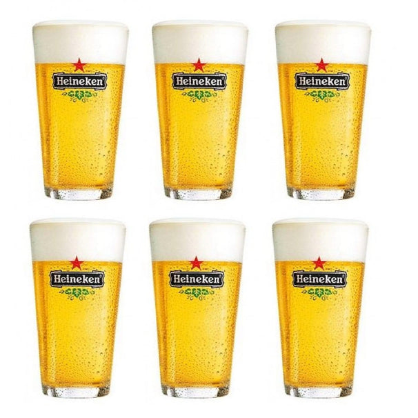 Vasos de cerveza Heineken Vaasje - 250 ml - 6 piezas