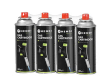 Encendedor para barbacoa Hendi / Quemador para crème brûlée / Soplete de cocina - con gas + Recargas extra de gas butano - 4 unidades