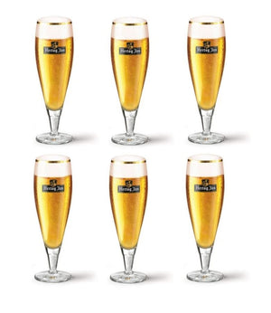Vasos de cerveza Hertog Jan con pie - 250 ml - 6 piezas