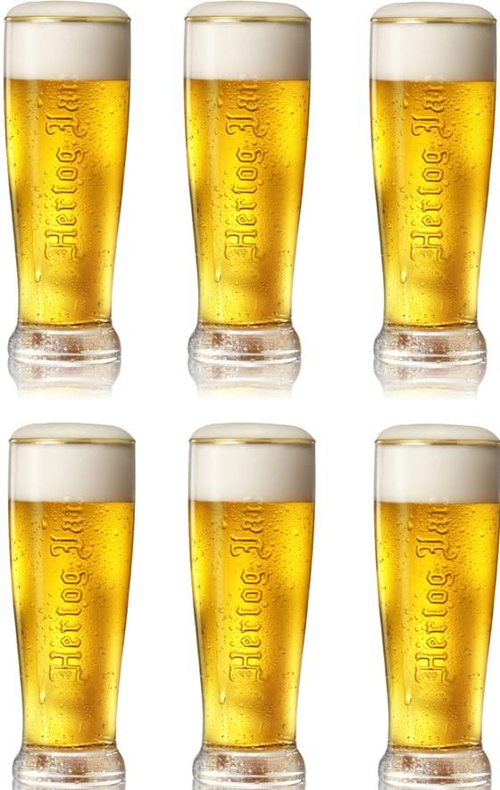 Vasos de cerveza Hertog Jan / Flut - 350 ml - 6 piezas