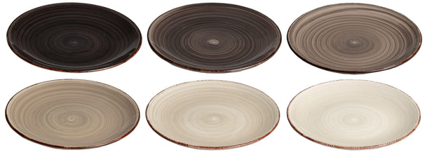 Cookinglife Platos para desayuno / postre Delice Gris ø 19 cm - 6 unidades