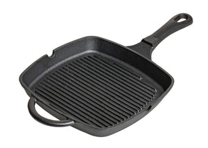 Sartén parrilla Blackwell de hierro fundido 23 x 23 cm - apto para todas las fuentes de calor - sin recubrimiento antiadherente