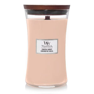 Vela aromática WoodWick Grande Coastal Sunset - 18 cm / ø 10 cm - Vela en vaso - Mecha de madera