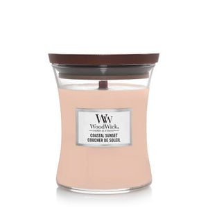 Vela aromática WoodWick Mediana Coastal Sunset - 11 cm / ø 10 cm - Vela en vaso - Mecha de madera