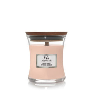 Vela aromática WoodWick Mini Coastal Sunset - 8 cm / ø 7 cm - Vela en vaso - Mecha de madera