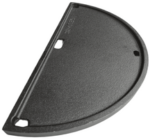 Keij Kamado Plancha media luna / Plancha Compacta - Hierro fundido esmaltado - doble cara - 33 cm - para Kamados de 15 pulgadas - Universal