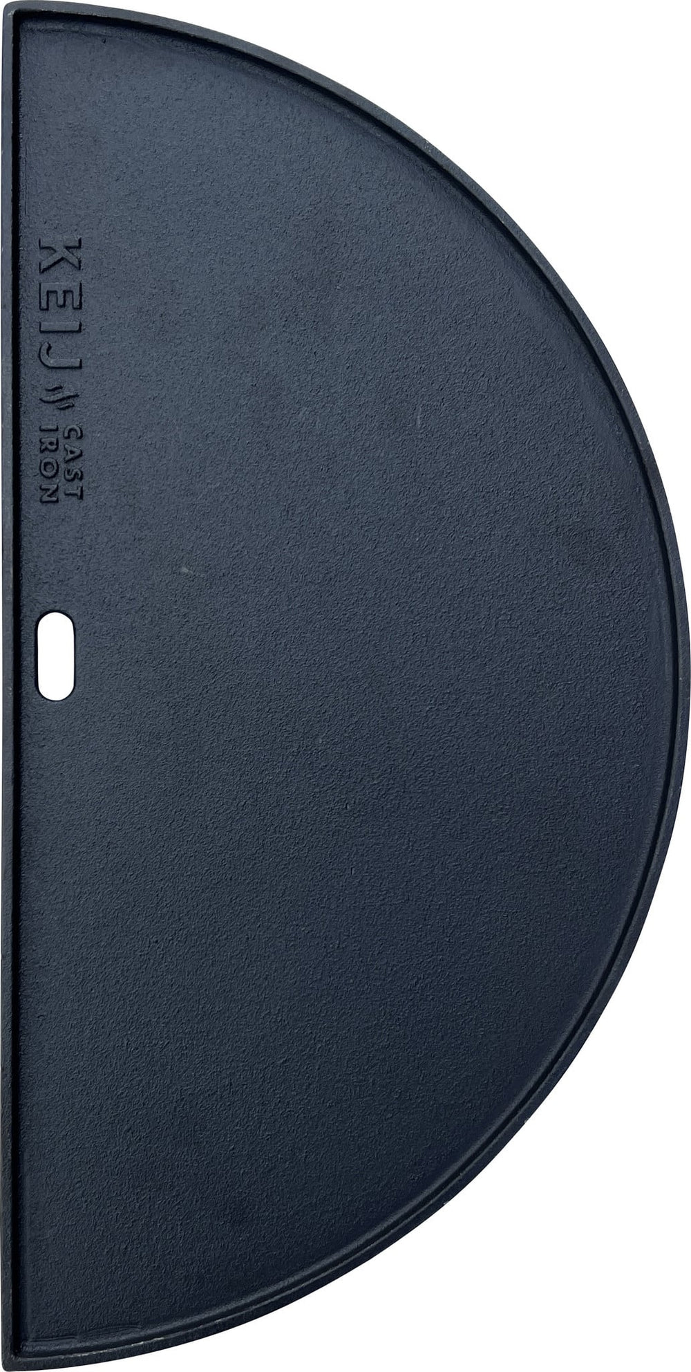 Keij Kamado Plancha Media Luna / Plancha Large - Hierro Fundido Esmaltado - Doble Cara - 46.5 cm - para Kamados de 21 pulgadas - Universal