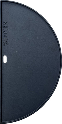 Keij Kamado Plancha Media Luna / Plancha Large - Hierro Fundido Esmaltado - Doble Cara - 46.5 cm - para Kamados de 21 pulgadas - Universal