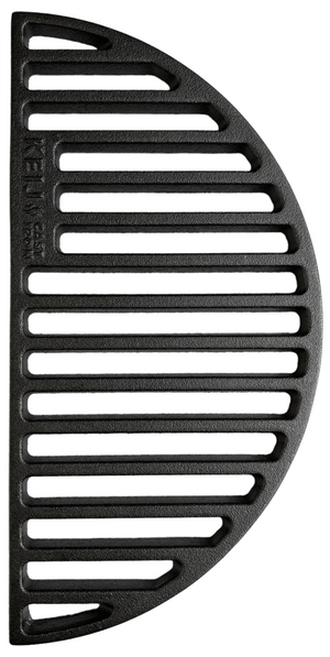 Keij Kamado Parrilla media luna Compacta - Hierro fundido esmaltado - 33 cm - para Kamados de 15 pulgadas - Universal