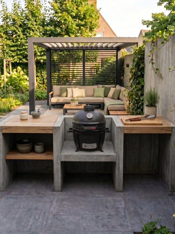 Keij Kamado BBQ Pro Compact Negro - 15 pulgadas