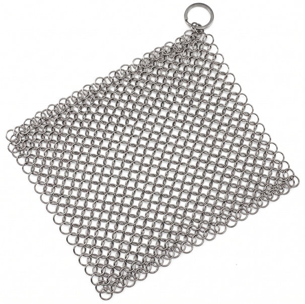 Keij Kamado Estropajo de hierro fundido - Cadena de limpieza de acero inoxidable