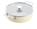 KitchenAid Hapjespan / Sauteerpan met deksel Aluminium Almond Cream ø 24 cm / 3.1 Liter