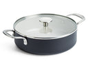 KitchenAid Salteadora con tapa Aluminio Negra Mate ø 24 cm / 3,1 litros - revestimiento antiadherente cerámico
