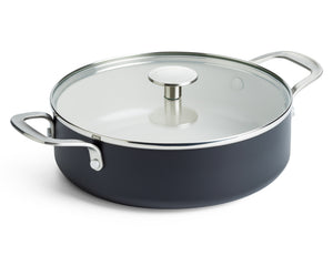 KitchenAid Hapjespan / Sauteerpan met deksel Aluminium Mat Zwart ø 24 cm / 3.1 Liter
